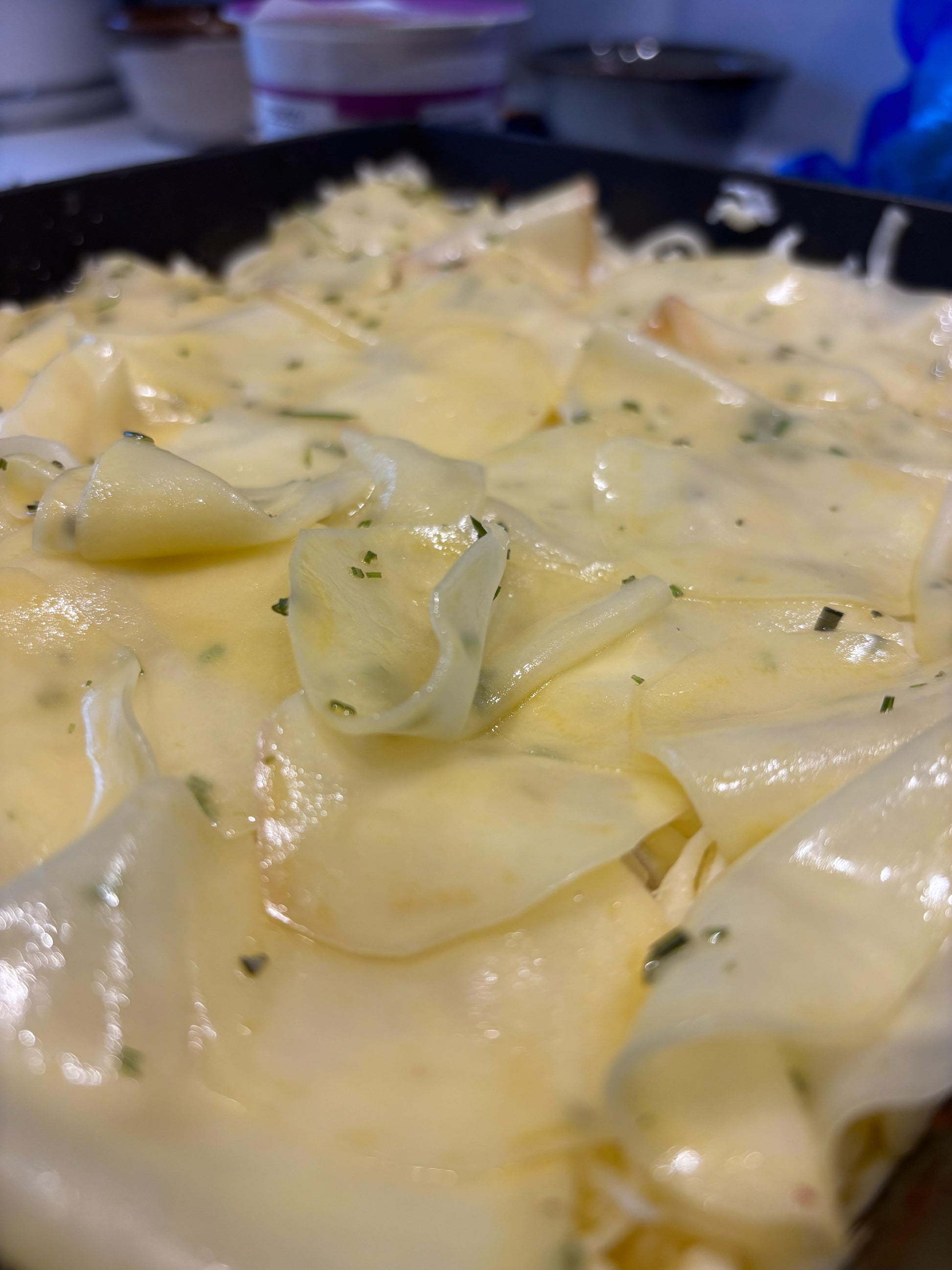 Ricotta, Potatoes, Rosemary, Olive Oil, Lemon Slice